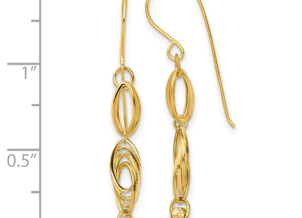 14k Yellow Gold Earrings Style TF2161 - Classique Jewelry Inc.