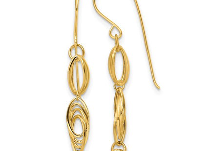 14k Yellow Gold Earrings Style TF2161 - Classique Jewelry Inc.