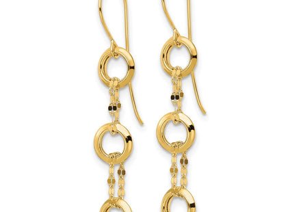 14k Yellow Gold Earrings Style TF2162 - Classique Jewelry Inc.