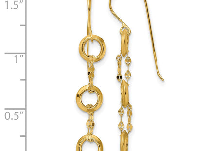 14k Yellow Gold Earrings Style TF2162 - Classique Jewelry Inc.