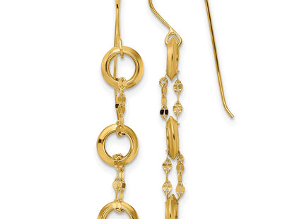 14k Yellow Gold Earrings Style TF2162 - Classique Jewelry Inc.