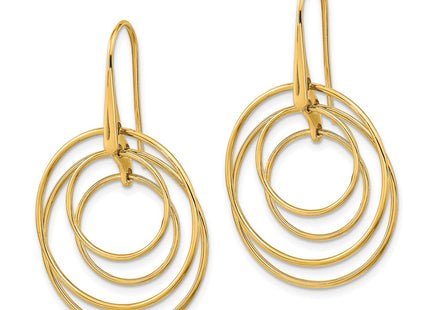 14k Yellow Gold Earrings Style TF2164 - Classique Jewelry Inc.
