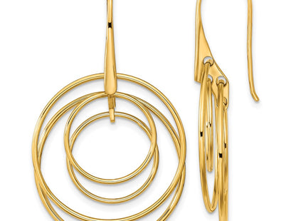 14k Yellow Gold Earrings Style TF2164 - Classique Jewelry Inc.