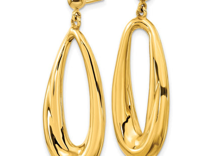 14k Yellow Gold Earrings Style TF2165 - Classique Jewelry Inc.