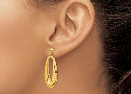 14k Yellow Gold Earrings Style TF2165 - Classique Jewelry Inc.