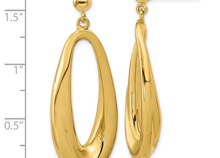 14k Yellow Gold Earrings Style TF2165 - Classique Jewelry Inc.