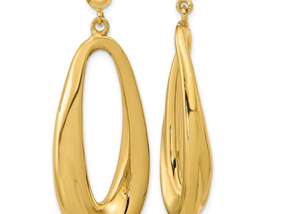 14k Yellow Gold Earrings Style TF2165 - Classique Jewelry Inc.