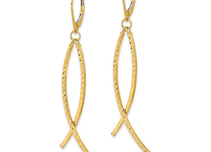 14k Yellow Gold Earrings Style TF2167 - Classique Jewelry Inc.