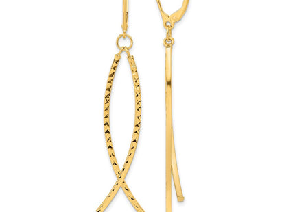 14k Yellow Gold Earrings Style TF2167 - Classique Jewelry Inc.
