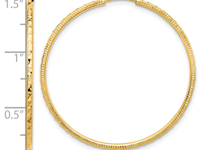 14k D/C Endless Hoop Earrings