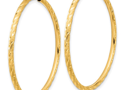 14K gold hoop earrings, alternate view