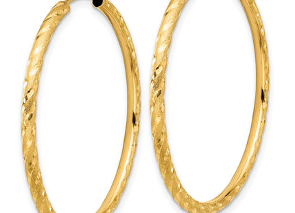 14K gold hoop earrings, alternate view