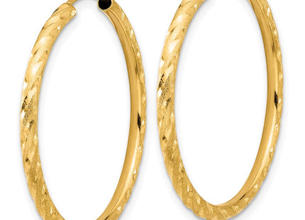 14K gold hoop earrings, alternate view