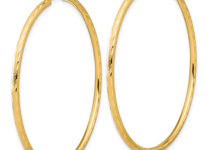 14K gold hoop earrings, alternate view