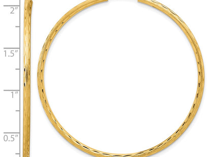 14K gold hoop earrings, further view