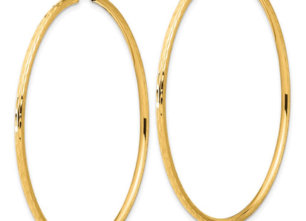 14K gold hoop earrings, alternate view