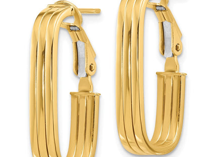 14K gold hoop earrings, alternate view