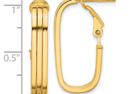 14K gold hoop earrings, further view