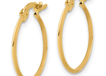 14K gold hoop earrings, alternate view