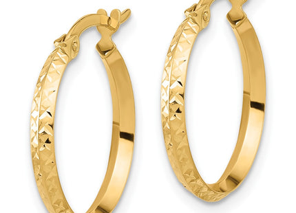 14K gold hoop earrings, alternate view