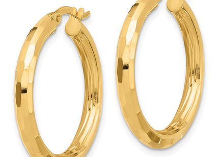 14K gold hoop earrings, alternate view