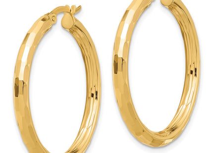 14K gold hoop earrings, alternate view