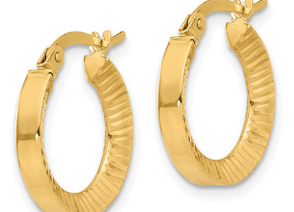 14K gold hoop earrings, alternate view