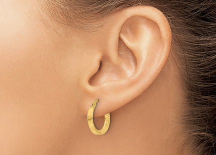 14K gold hoop earrings, another view