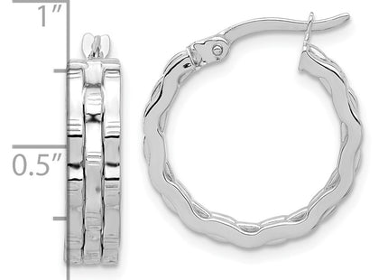 14k White Gold Earrings Style TF2229W - Classique Jewelry Inc.