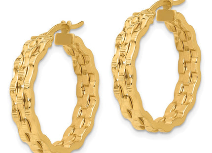 14K gold hoop earrings, alternate view