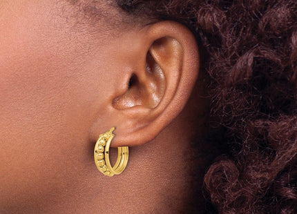 14k Yellow Gold Earrings Style TF2231 - Classique Jewelry Inc.