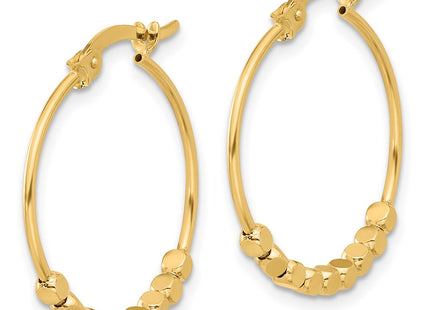 14K gold hoop earrings, alternate view