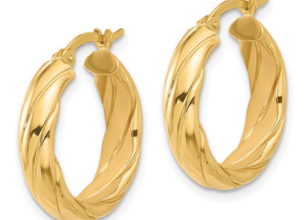 14K gold hoop earrings, alternate view
