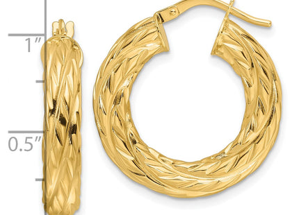 14k Yellow Gold Earrings Style TF2244 - Classique Jewelry Inc.