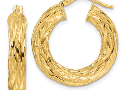 14k Yellow Gold Earrings Style TF2244 - Classique Jewelry Inc.