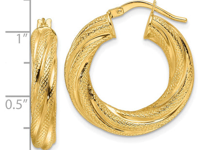 14k Yellow Gold Earrings Style TF2245 - Classique Jewelry Inc.