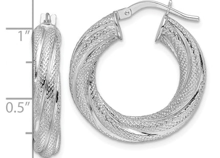 14k White Gold Earrings Style TF2245W - Classique Jewelry Inc.