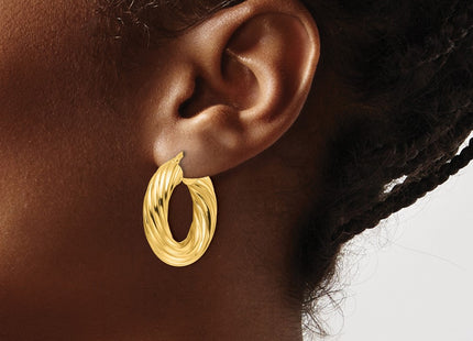 14k Yellow Gold Earrings Style TF2246 - Classique Jewelry Inc.