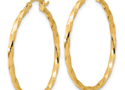 14K gold hoop earrings, alternate view