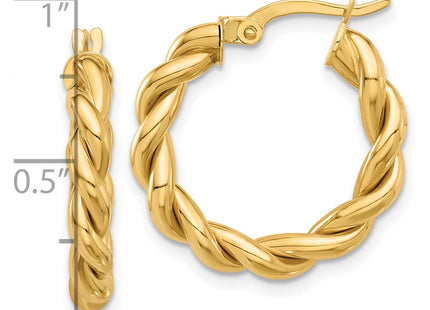 14k Yellow Gold Earrings Style TF2256 - Classique Jewelry Inc.