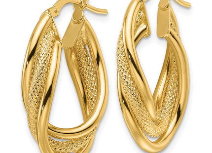 14k Yellow Gold Earrings Style TF2265 - Classique Jewelry Inc.