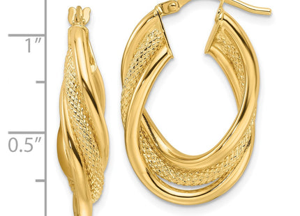 14k Yellow Gold Earrings Style TF2265 - Classique Jewelry Inc.