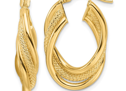 14k Yellow Gold Earrings Style TF2265 - Classique Jewelry Inc.