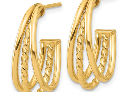 14k Yellow Gold Earrings Style TF2275 - Classique Jewelry Inc.