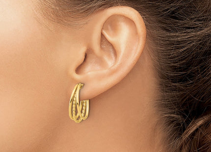 14k Yellow Gold Earrings Style TF2275 - Classique Jewelry Inc.