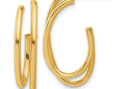 14k Yellow Gold Earrings Style TF2276 - Classique Jewelry Inc.