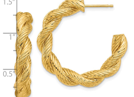 14k Yellow Gold Earrings Style TF2277 - Classique Jewelry Inc.