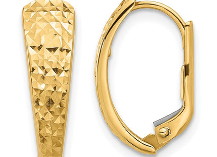 14K gold cubic zirconia hoop earrings