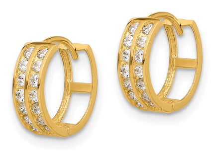 14k Yellow Gold Earrings Style TF2287 - Classique Jewelry Inc.