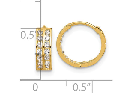 14k Yellow Gold Earrings Style TF2287 - Classique Jewelry Inc.